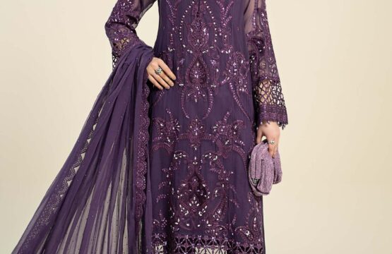 3 Piece Embroidered Chiffon Suit - Maria.B