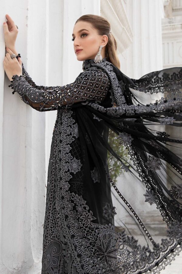 Unstitched Embroidered Chiffon Suit - Image 3