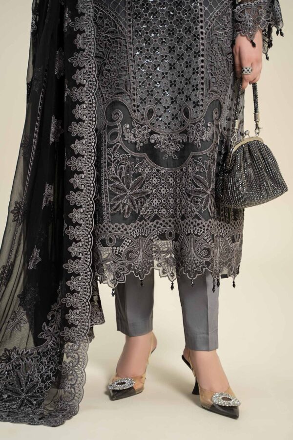 3 Piece Embroidered Chiffon Suit- Maria.B - Image 2