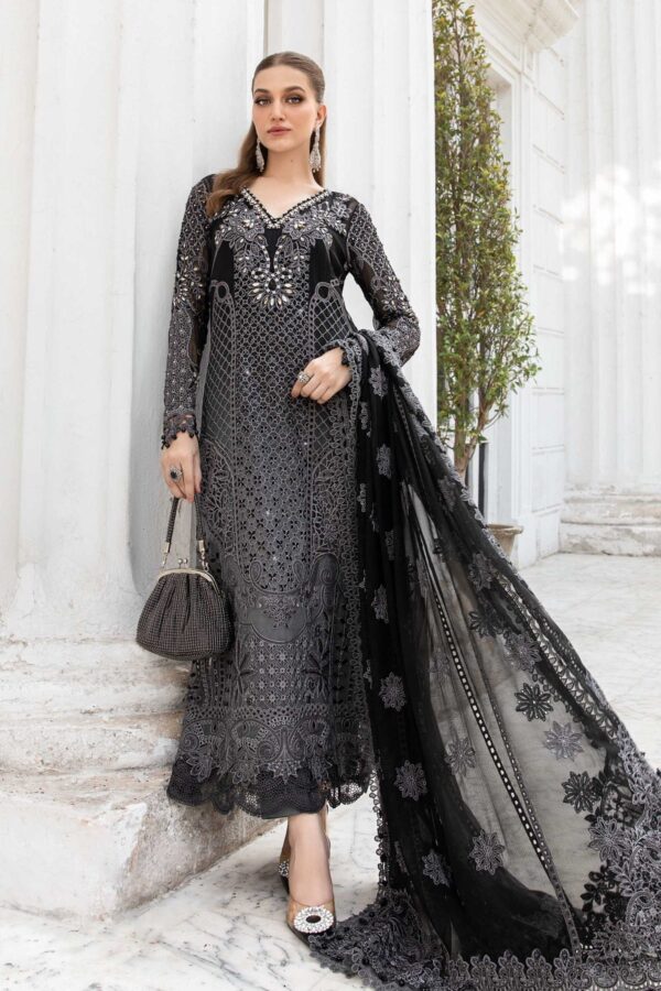 Unstitched Embroidered Chiffon Suit - Image 5