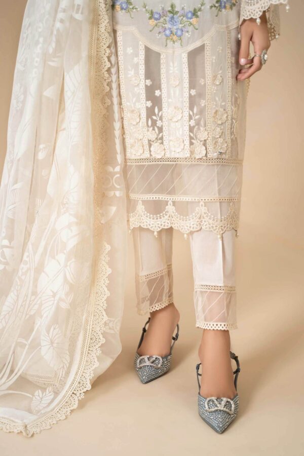 3 Piece Embroidered Lawn Suit - Maria.B - Image 3