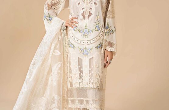 3 Piece Embroidered Lawn Suit - Maria.B
