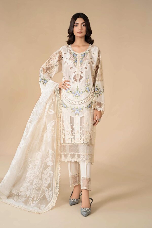 3 Piece Embroidered Lawn Suit - Maria.B