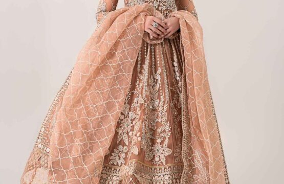 3 Piece Embroidered Net Suit - Maria.B