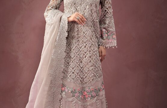3 Piece Embroidered Organza Suit - Maria.B