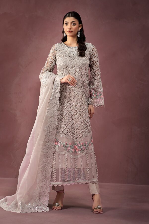 3 Piece Embroidered Organza Suit - Maria.B