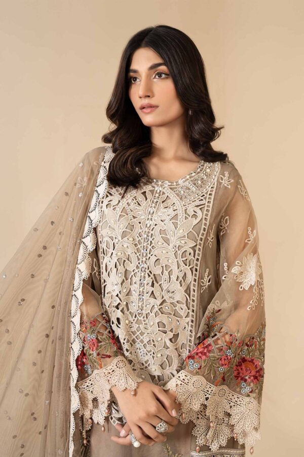 3 Piece Embroidered Organza Suit - Maria.B - Image 3