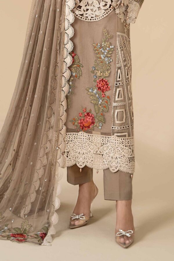 3 Piece Embroidered Organza Suit - Maria.B - Image 2