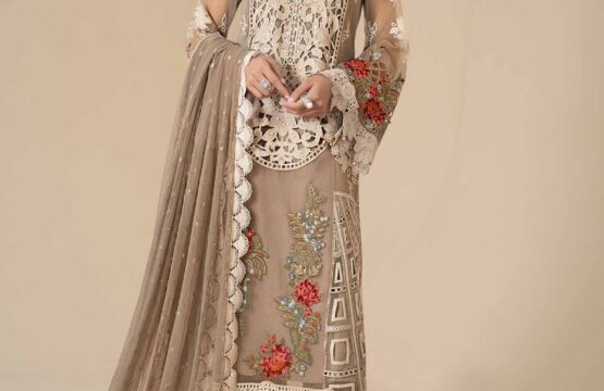 3 Piece Embroidered Organza Suit - Maria.B