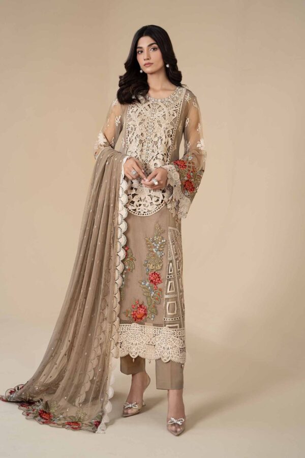 3 Piece Embroidered Organza Suit - Maria.B
