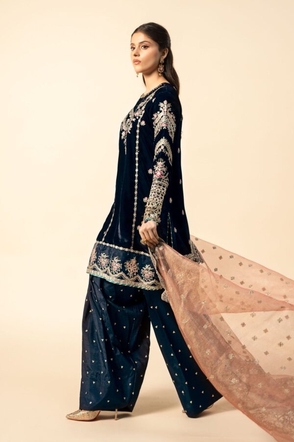 3 Piece Embroidered Velvet Suit – Maria.B - Image 2