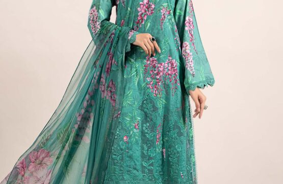 3 Piece Printed Cambric Suit - Maria.B