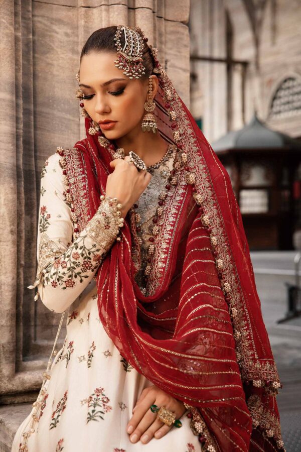 Unstitched Embroidered Cotton Satin Suit - Image 4