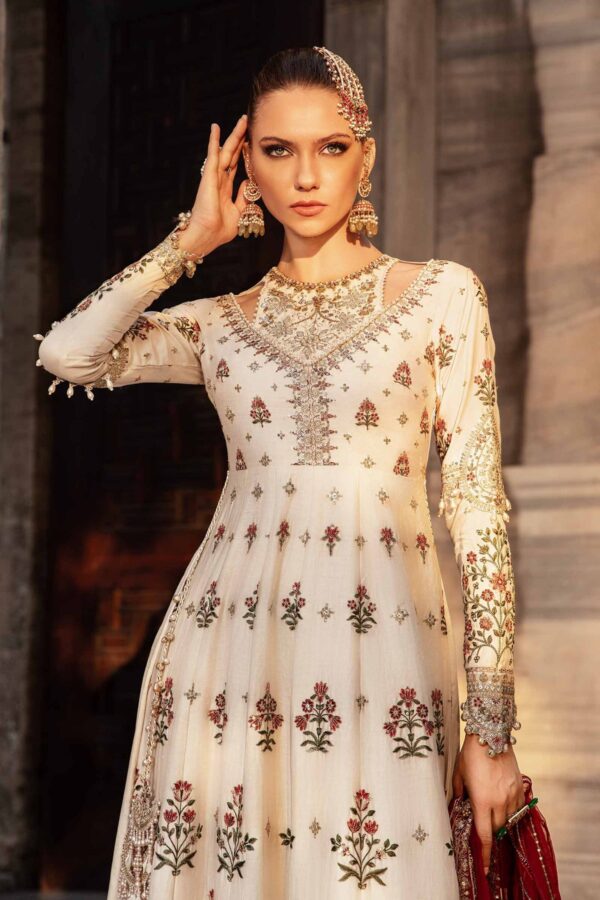 Unstitched Embroidered Cotton Satin Suit - Image 5