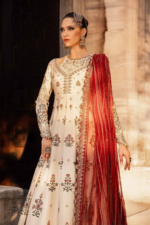 Unstitched Embroidered Cotton Satin Suit