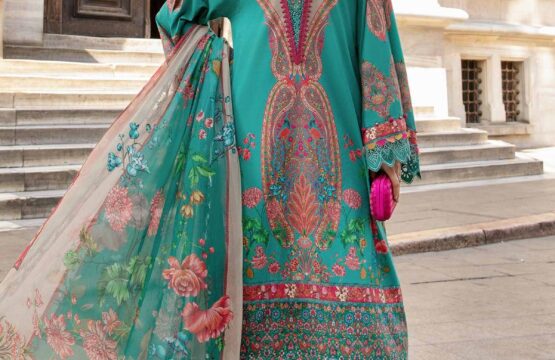 3 Piece Unstitched Printed Cambric Suit